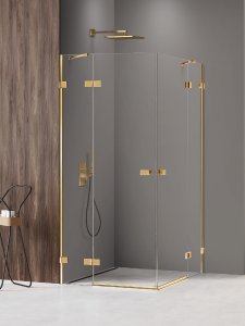 NEW TRENDY Kabina prysznicowa Avexa Gold Shine XR 80x110x200 , podwójne drzwi EXK-6813