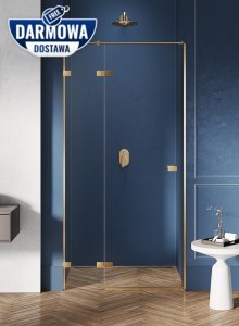 NEW TRENDY - Drzwi prysznicowe wnękowe AVEXA GOLD 110cm EXK-1720/21