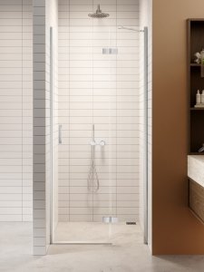 NEW TRENDY DRZWI WNĘKOWE NESTA CHROME, DRZWI POJEDYNCZE 80x200 1L D-0846A
