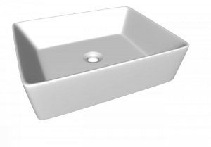 AQUAFORM - umywalka nablatowa GIRONA prostokątna 49x38 cm, kolor biały AQ.448-0021149