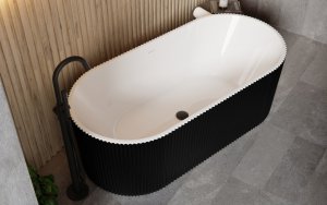 BESCO Wanna wolnostojąca Giuliana B&W 170 + maskownica odpływu złota #WASB-170GZL
