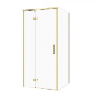 CERSANIT SET C269: KABINA PROSTOKĄTNA LARGA BY CERSANIT 80x90X195 LEWA ZŁOTY MAT SZKŁO TRANSPARENTNE S601-463 