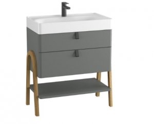 KROFAM - Szafka pod umywalkę MOSS 70 cm, szaro zielony  MO 7070-65Z-S