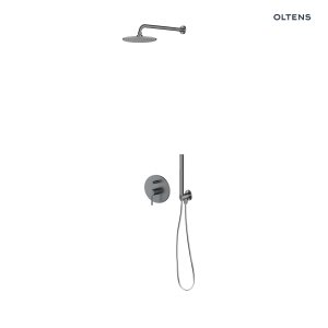 Oltens  Zestaw Molle bateria podtynkowa z deszczownicą 30 cm Vindel i kompletem prysznicowym Ume grafit 36600400