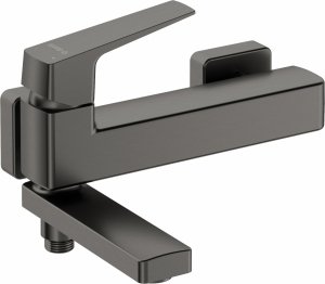 DEANTE - Bateria wannowa ścienna BLUR - ze składaną wylewką Titanium  BQL_D12M