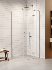 NEW TRENDY Kabina NESTA chrom 1D kwadratowa L 80x80x200 czyste 6mm Active Shield 2.0 K-3597