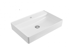 EXCELLENT Rima 2.0 umywalka nablatowa 60x40 cm prostokątna z otworem na baterię, biały połysk CEEX.4901.600.WH
