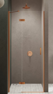New Trendy NESTA COPPER BRUSHED drzwi prysznicowe 80 cm lewe D-0917A