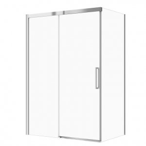 CERSANIT - Set C95 - Kabina Prostokątna CREA przesuwna 140x80X200  Chrom szkło transparentne  S601-298