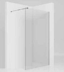 GAMA - ścianka prysznicowa FUJI 120 typu Walk-In szkło transparentne 8mm profil CHROM  KN-01-W-00-120