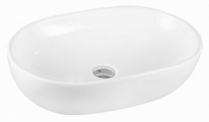 AQUAFORM - umywalka nablatowa CANTABRIA owalna 48x34 cm, kolor biały AQ.448-0181148