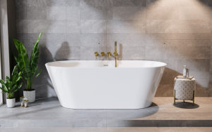 BESCO Wanna wolnostojąca Deeva 180x80 + syfon chrom #WWA-180-DCH