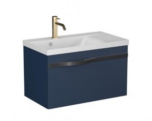  KROFAM - Szafka podumywalkę VOG 69 cm granat + Uchwyt czarny stal szczotkowana (DSM - do samodzielnego montażu)  VO6971-61S-W