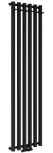 AQUAFORM - Grzejnik łazienkowy ASAMI PLUS pionowy 1800X422 819W / przył. dolne 50MM z wieszakami czarny  GRŁ-G/AP-1800X422-C 