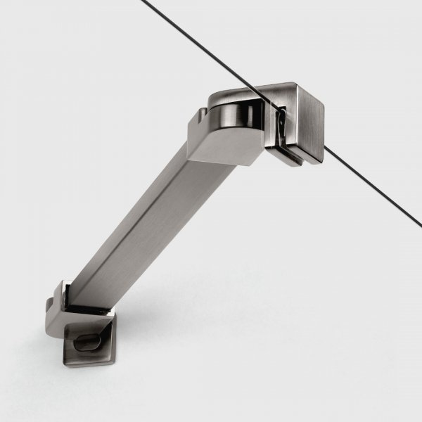 NEW TRENDY Drzwi wnękowe NESTA GUNMETAL BRUSHED 1D P 90x200 czyste 6mm Active Shield 2.0 D-0930A