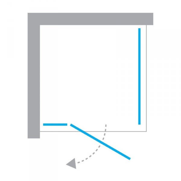 NEW TRENDY Kabina prysznicowa EVENTA COPPER BRUSHED 1D prostokątna L 80x110x200 szkło czyste 8mm Active Shield 2.0 EXK-8012