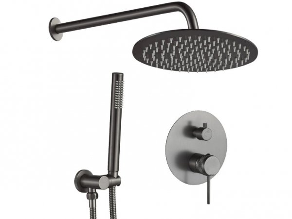 REA - Zestaw natryskowy podtynkowy LUNGO GRIP Tytan + BOX