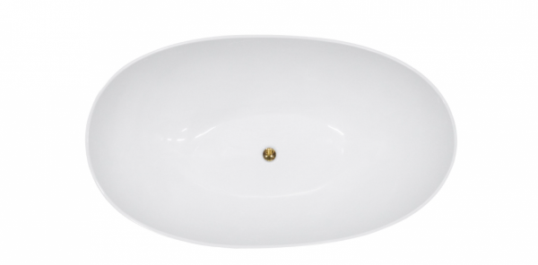 BESCO Wanna wolnostojąca Siya 160x92 + klik-klak chrom czyszczony od góry #WMD-160-SKC