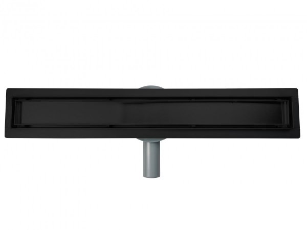 AQUALine - Odpływ liniowy podłogowy 2w1 pod płytkę CZARNY Matowy Obrotowy syfon 80cm R04BK800