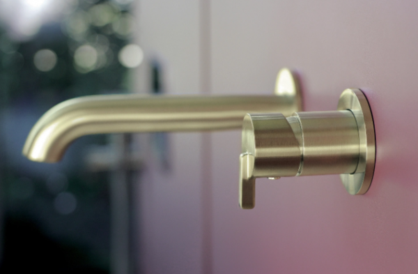 DEANTE - Bateria umywalkowa podtynkowa SILIA Złoto Szczotkowane BQS_R54L