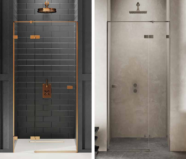 NEW TRENDY Drzwi prysznicowe AVEXA COPPER BRUSHED 120x200 EXK-3539