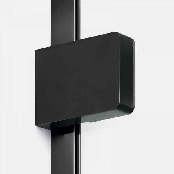 NEW TRENDY Drzwi wnękowe EVENTA BLACK CHROME 1D L 120x200 szkło czyste 8mm Active Shield 2.0 EXK-6135