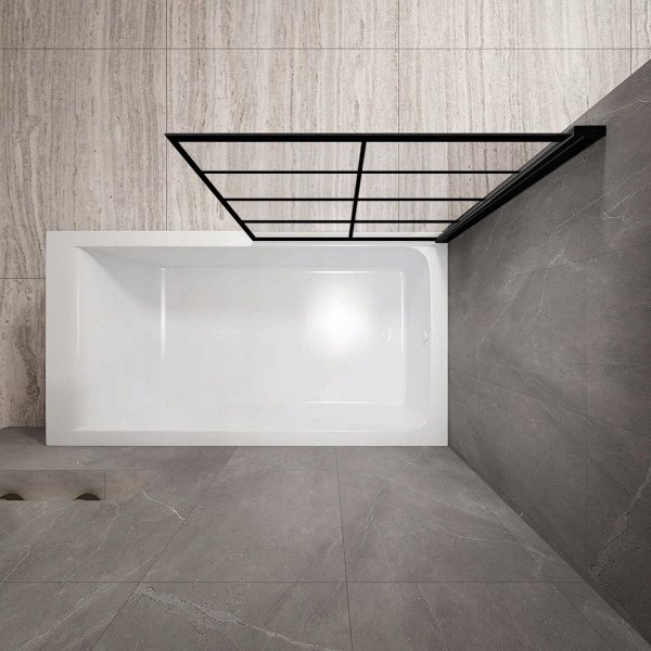 REA - Parawan nawannowy LAGOS-1 FIX BLACK 70cm STAŁY