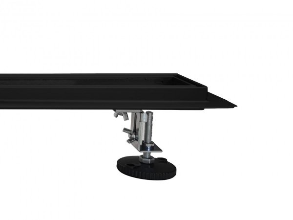 AQUALine - Odpływ liniowy podłogowy 2w1 pod płytkę CZARNY Matowy Obrotowy syfon 90cm R04BK900