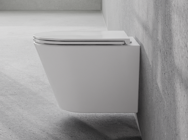 BESCO  Miska WC Laax White plus deska toaletowa wolnoopadająca Laax White #ZLA-B-DLB