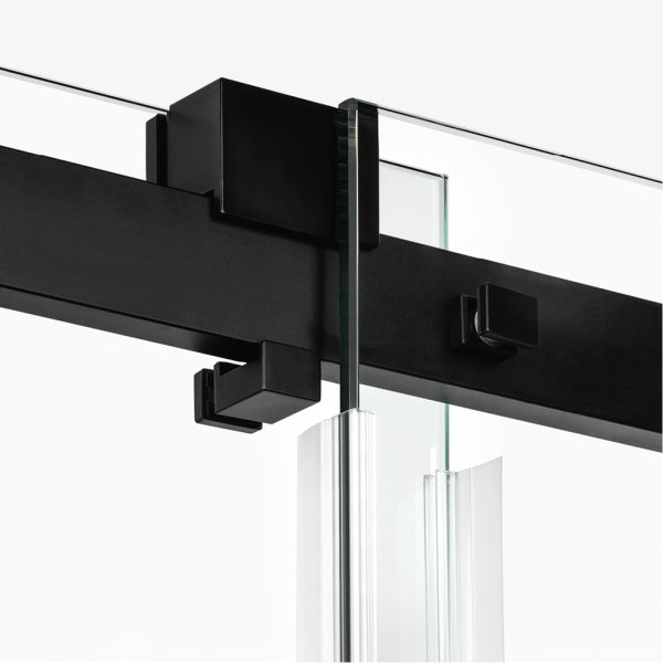 NEW TRENDY Kabina prysznicowa SOFTI BLACK X 1D prostokątna L 100x120x200 szkło czyste 8mm Active Shield 2.0 EXK-5383