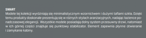 NEW TRENDY Drzwi wnękowe prysznicowe przesuwne podwójne SMART 170x200 EXK-4018