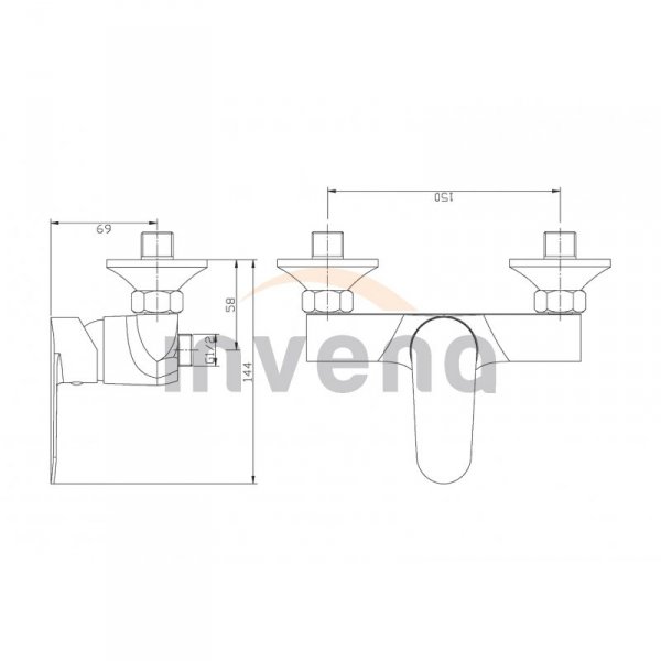 INVENA - Bateria natryskowa ESLA  BN-94-001-V