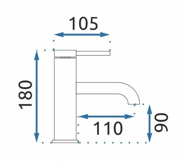 REA - Bateria umywalkowa SPOT Chrom Niska