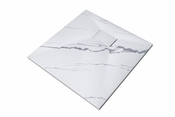 BESCO Brodzik kwadratowy Vexo Marble 80x80 VM-80-80-K