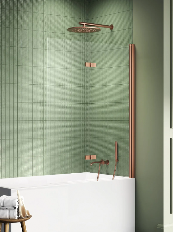 NEW TRENDY Parawan nawannowy New Soleo Copper Brushed 120x140, dwuelementowy P-0125/P-0126