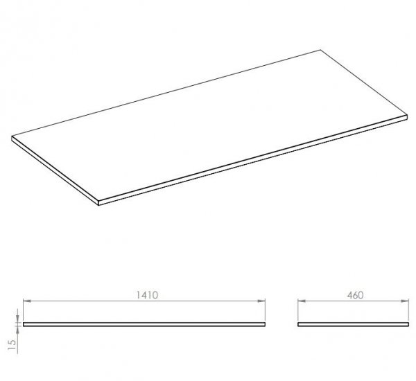 ELITA BLAT MARMUR 140/46/1,5 WHITE MATT 168201/RE051400017040