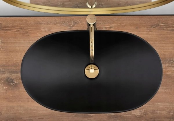 REA - Umywalka nablatowa ROYAL 60 Black Mat