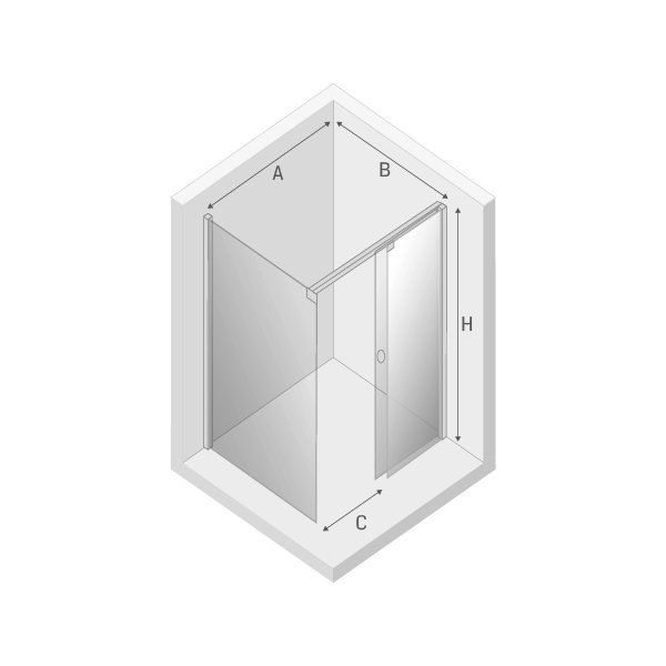 NEW TRENDY Kabina prysznicowa prostokątna PORTA drzwi przesuwne 140x100x200 szkło 8mm EXK-1049-48/EXK-1110