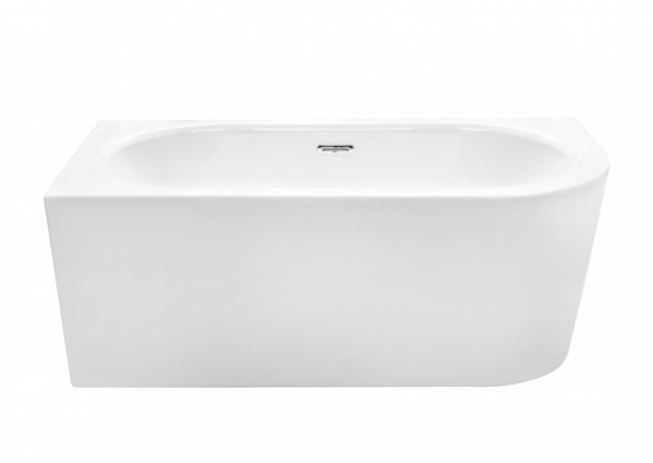 BESCO Wanna wolnostojąca Avita A-line 150x75 P/L + syfon klik-klak chrom z przelewem slim #WAA-150APS