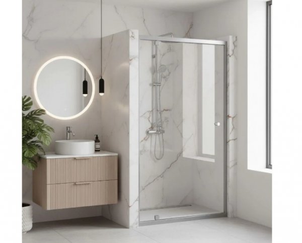 REA - Drzwi prysznicowe PRIMO Swing 90 Chrom