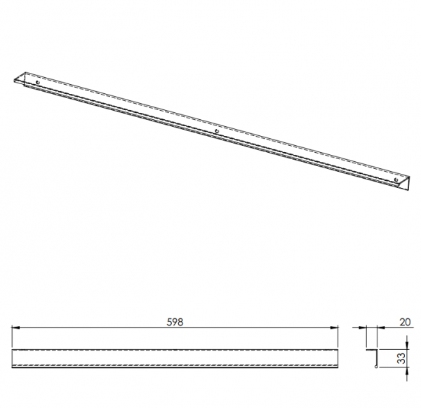 ELITA UCHWYT LOOK CHROM 60cm 1SZT. 168552