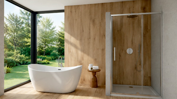 AQUAFORM Drzwi wnękowe otwierane INDIGO chrom 90x200 AQ.103-601102
