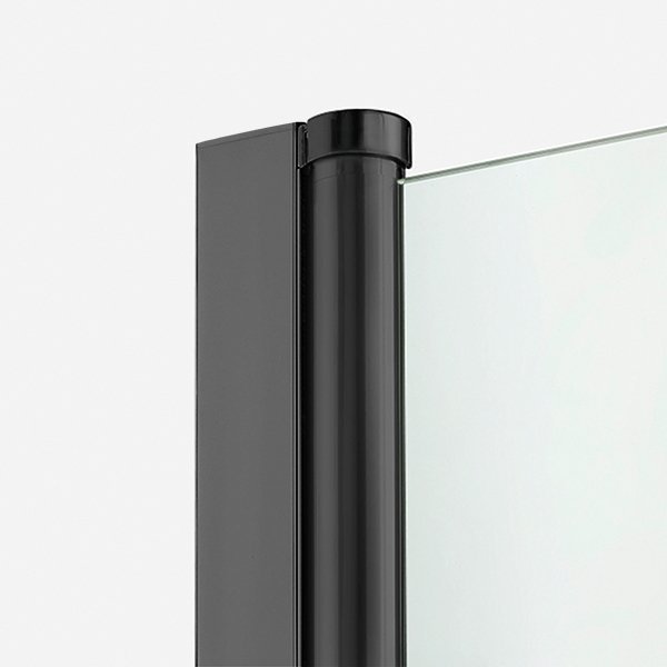 NEW TRENDY Kabina prysznicowa NEW SOLEO BLACK prostokątna pojedyncze drzwi uchylne 90x70x195 