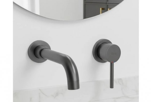 REA - Bateria umywalkowa podtynkowa LUNGO Tytan Długa + BOX