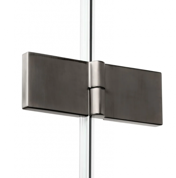 NEW TRENDY Kabina prysznicowa 90x80 New Soleo Gunmetal Brushed, Drzwi składane, podwójne K-2250