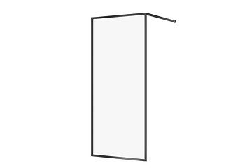CERSANIT - Kabina prysznicowa walk-in LARGA czarna 90x200 szkło transparentne  S932-138