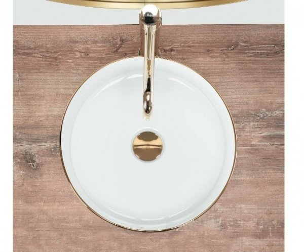 REA - umywalka nablatowa SAMI Gold Edge
