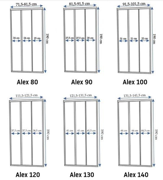 REA - Drzwi prysznicowe przesuwne ALEX Chrom  120cm