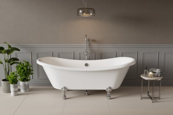 BESCO - Wanna wolnostojąca Amelia 190 nogi czarne #WKA-190W+CZ