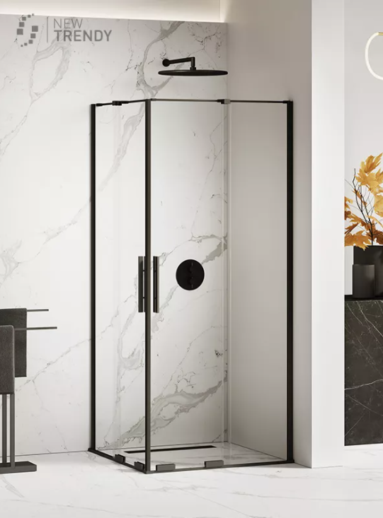 NEW TRENDY Kabina prysznicowa przesuwna SMART BLACK 80x120x200 EXK-4163